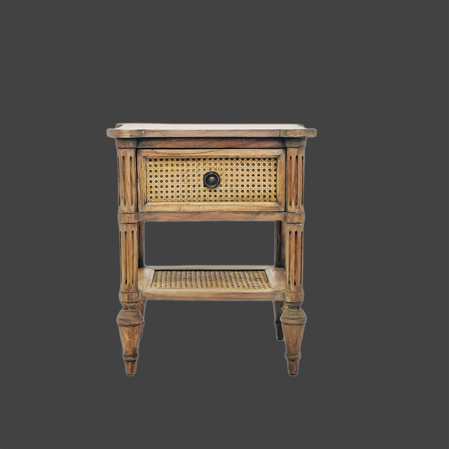Solid Wood Coffee Table, Side Table, Accent Table Rattan