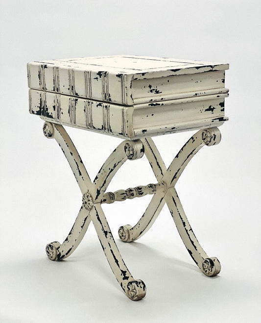 Bookcase style rustic table (Grey or White)