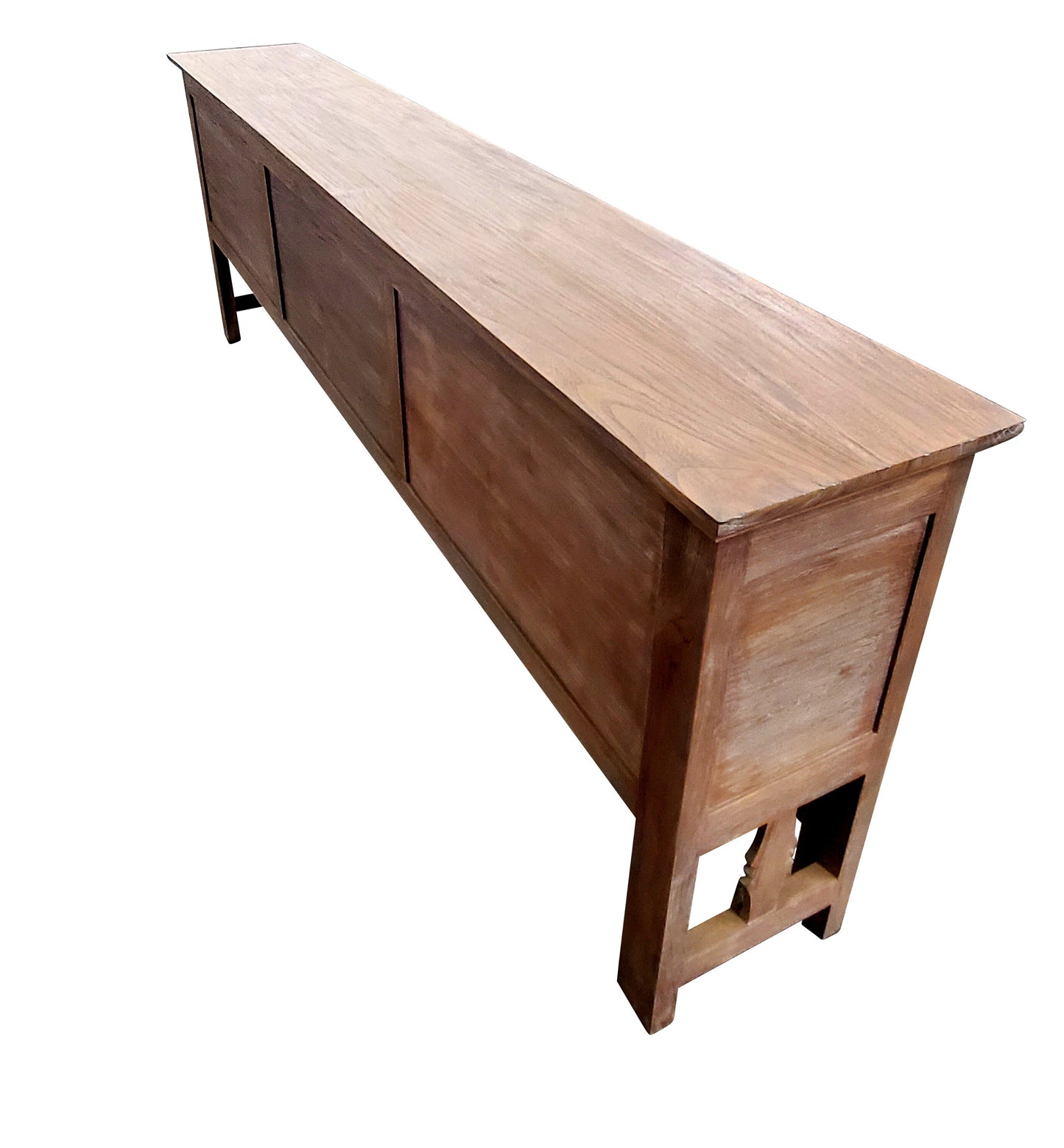 Handcrafted Teak Arch console table, Reclaimed Console Table, Carved Wood Media Stand, Architectural archway console