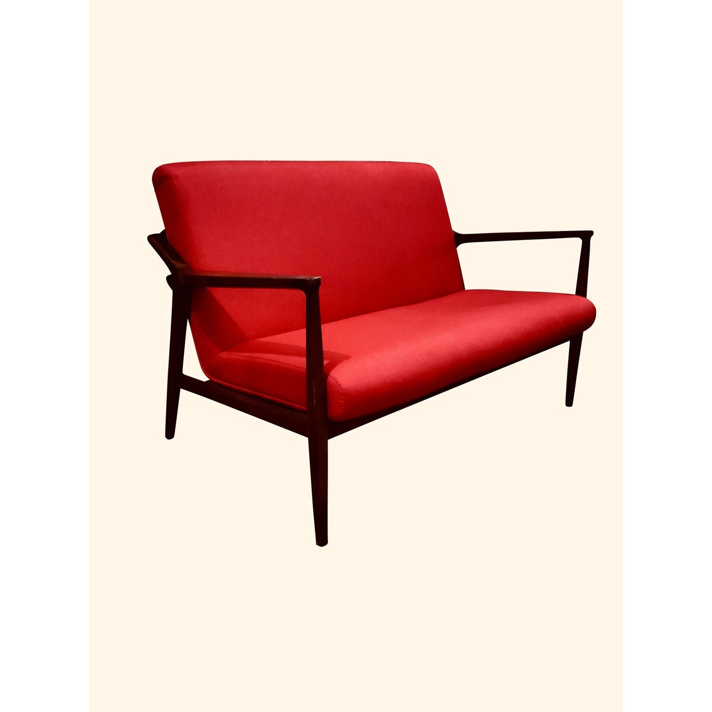 Mid Century Modern Teakwood Armchair or Settee