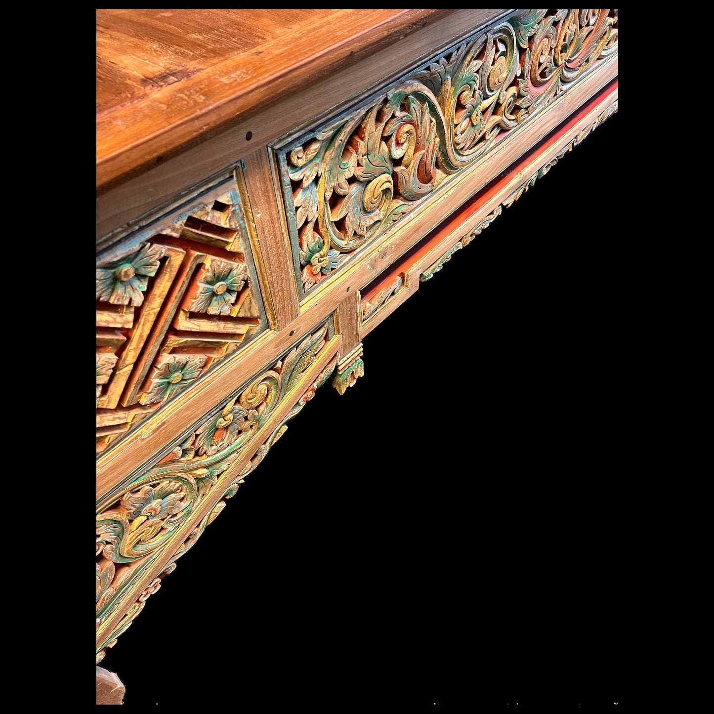 Handcrafted Teak Arch console table, Reclaimed Console Table, Carved Wood Media Stand, Architectural archway console