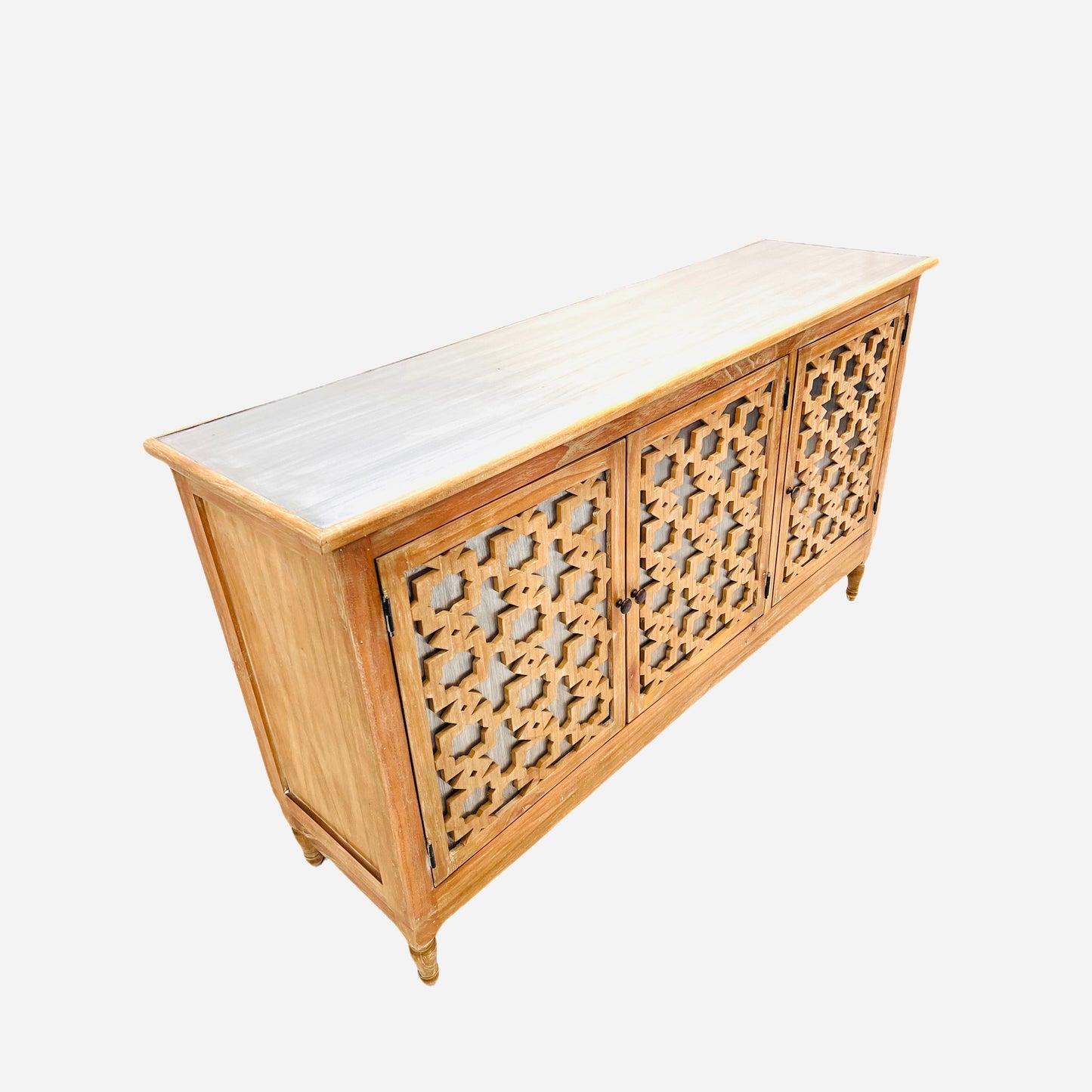 Credenza | Sideboard | Buffet | Dresser with Doors | Media Cabinet | Stylish | Cedar Wood | Solid Wood | Tin Top | Modern Design