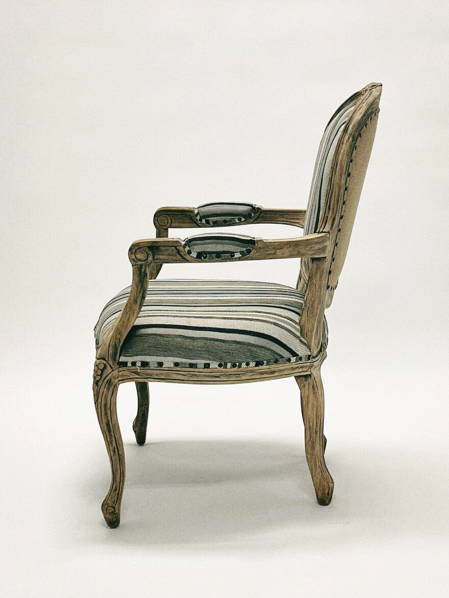 Cedar Wood Living Room French Arm Chair Farmhouse