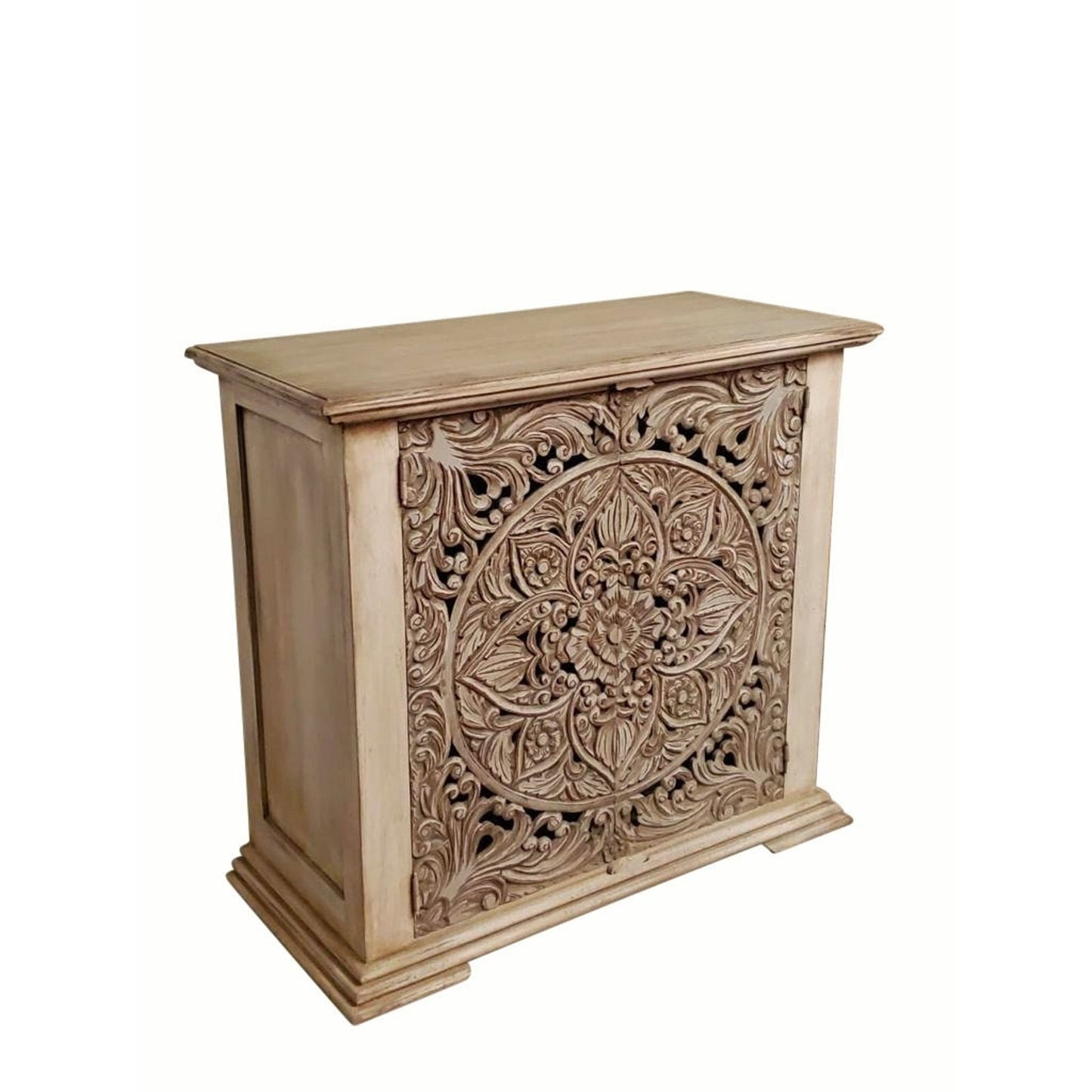 Ornate Solid Wood 2 Door Cabinet Buffet