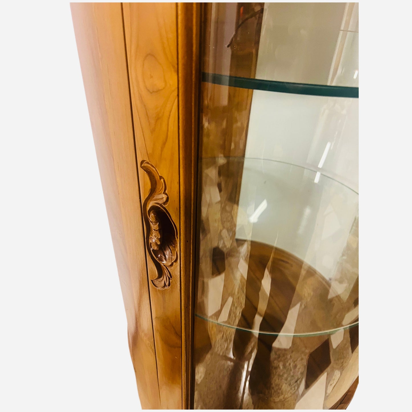 Teak Bottle Shaped Display Cabinet Glass Displays Wooden Drawers Unique Teak Display Cabinet Glass Display Cabinet Showcase Cabinet