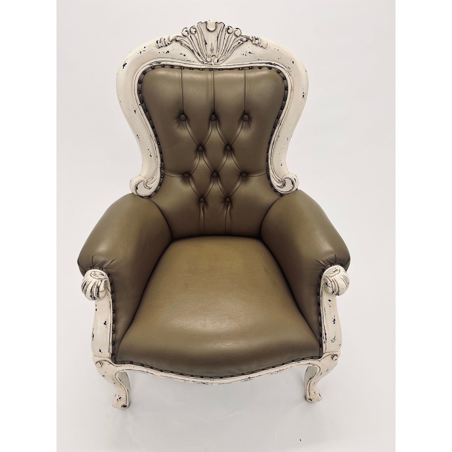 Rustic Arm Chairs Solid Mahogany Wood Leather