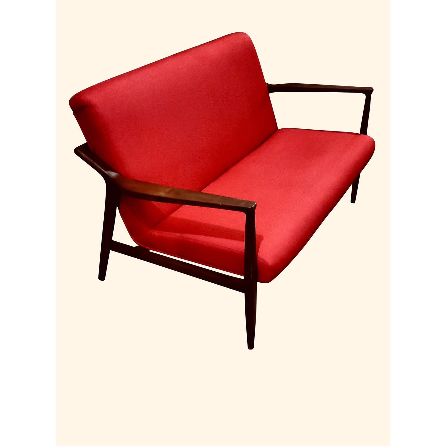 Mid Century Modern Teakwood Armchair or Settee