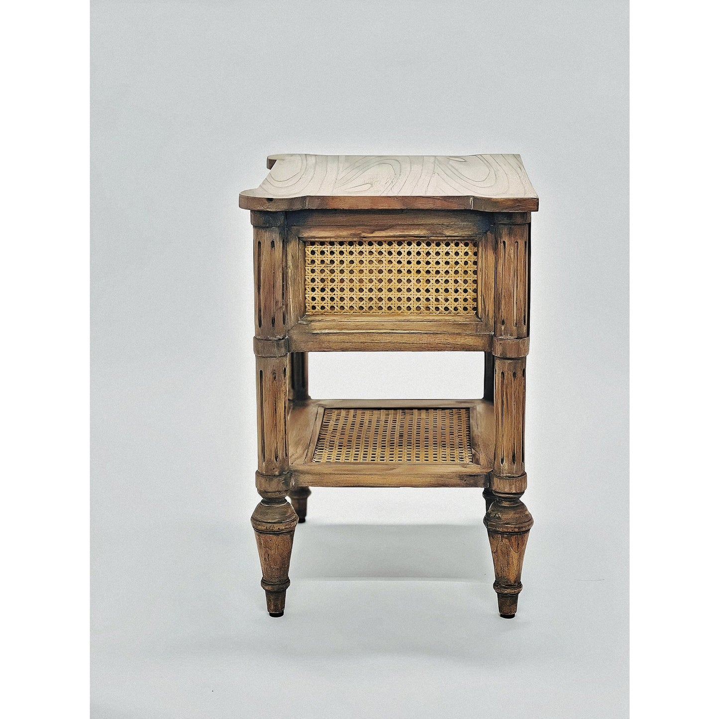 Solid Wood Coffee Table, Side Table, Accent Table Rattan