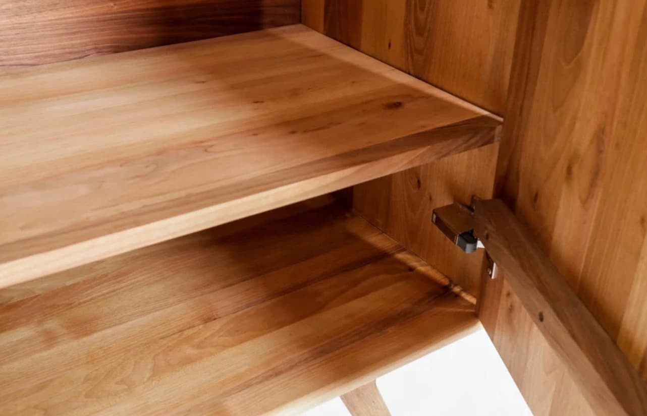 Armoire | Wardrobe | Mid-Century Modern | MCM | Teak | Elegant Design | Armoire Available in Walnut or Natural Wood Tone