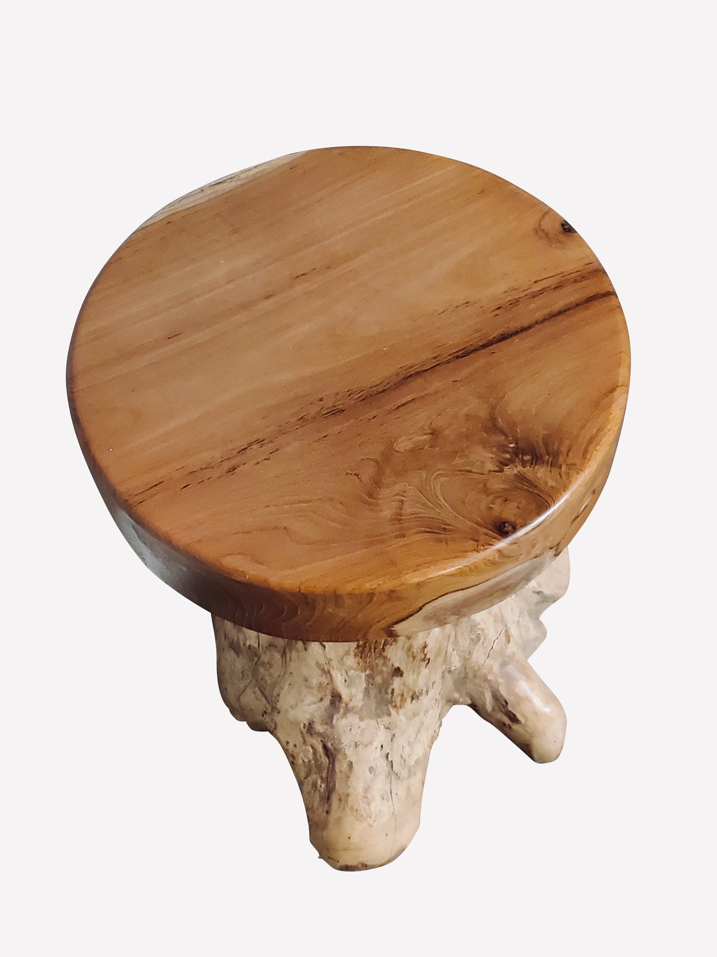 Teakwood Tree Trunk Stool