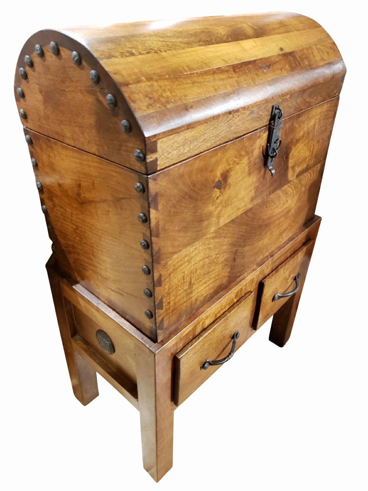 Old West Mesquite Wood Rustic Spanish Style Trunk Table Trunk Style Cabinet