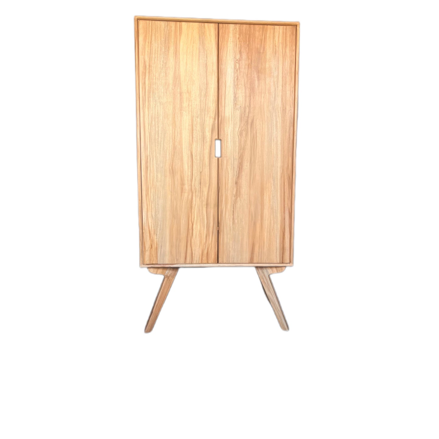 Armoire | Wardrobe | Mid-Century Modern | MCM | Teak | Elegant Design | Armoire Available in Walnut or Natural Wood Tone