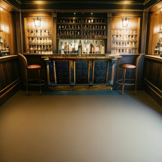 Old West Rustic Mesquite Wood Metal Bar