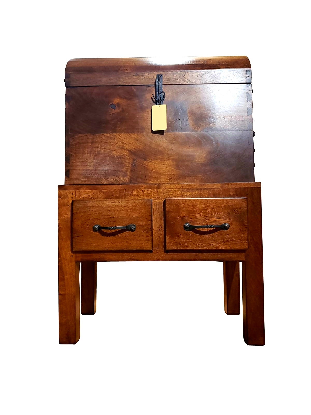 Old West Mesquite Wood Rustic Spanish Style Trunk Table Trunk Style Cabinet