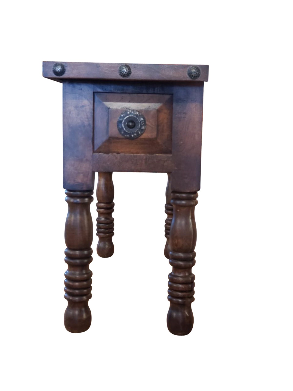 Mesquite wood rustic console table wooden  entry table county farmhouse table