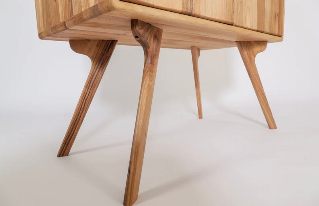 Armoire | Wardrobe | Mid-Century Modern | MCM | Teak | Elegant Design | Armoire Available in Walnut or Natural Wood Tone