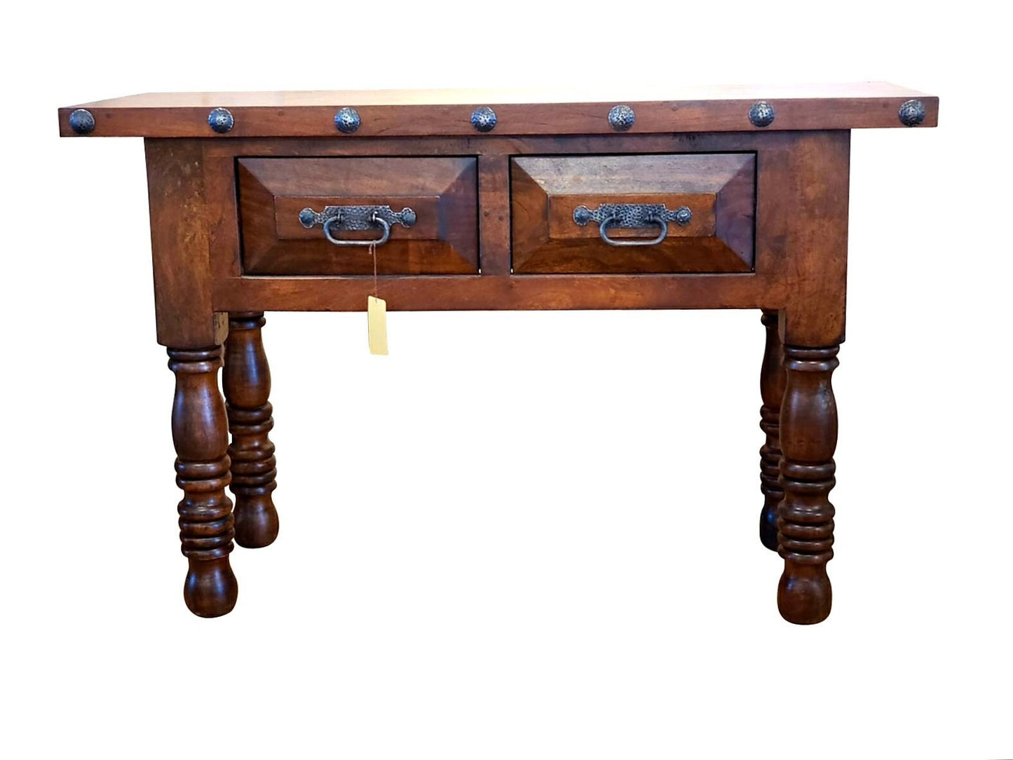 Mesquite wood rustic console table wooden  entry table county farmhouse table
