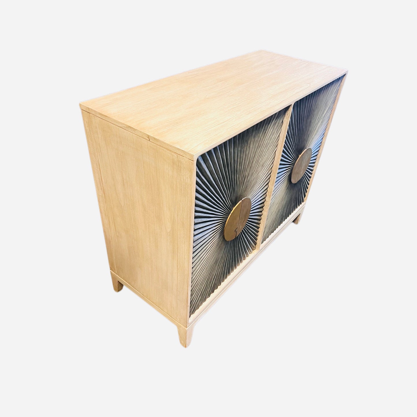 Solid wood handmade modern 2-door cabinet